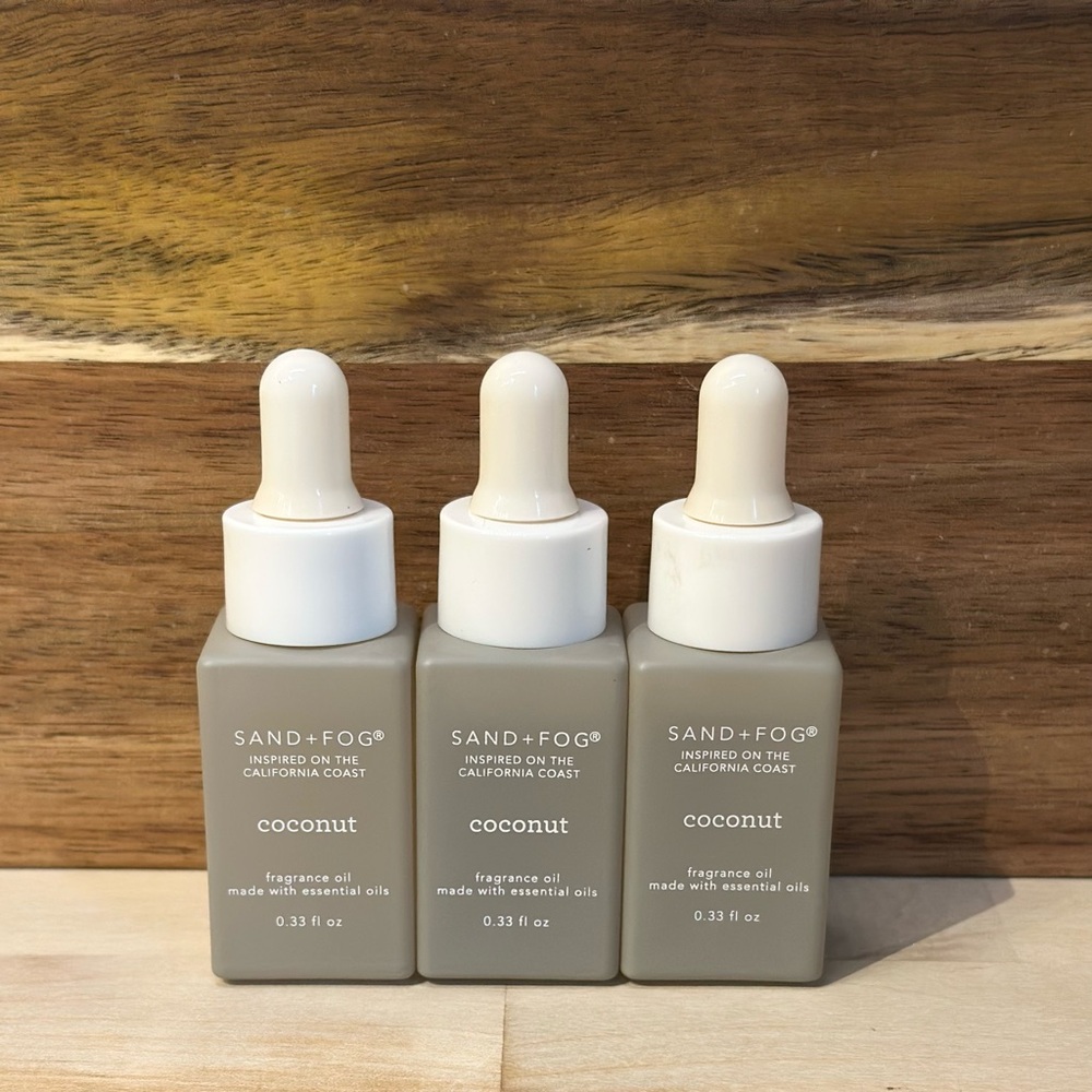 3x Sand + Fog Coconut Diffuser Oil Home Fragrance 10mL NWOB Gift Idea Lot Of 3